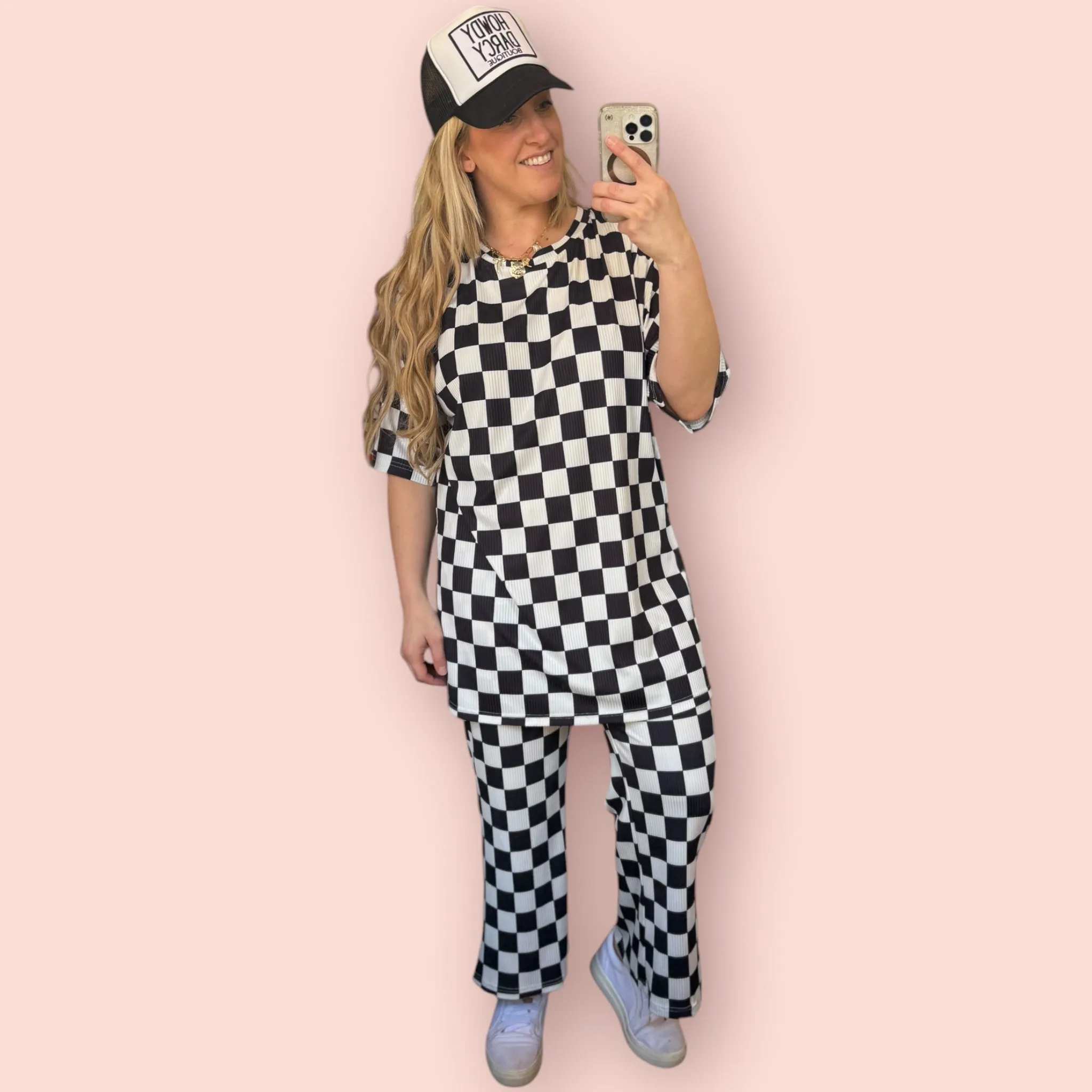 Racing Ready Tunic Top and Flared Pants Set