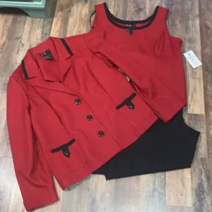 R&amp;K Originals 3 piece pant suit. NWT.  Size 18.  Machine washable.