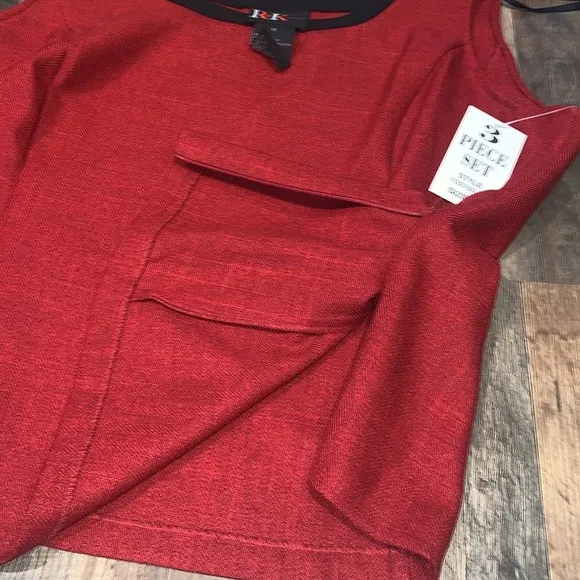 R&amp;K Originals 3 piece pant suit. NWT.  Size 18.  Machine washable.