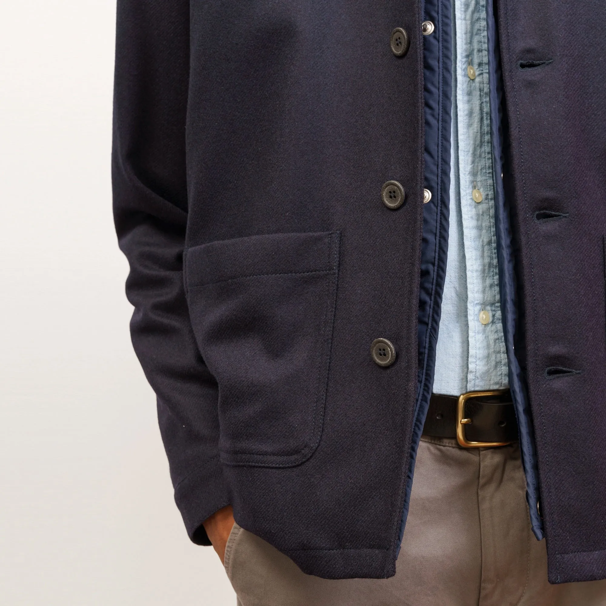 RECYCLED WOOL WORK JACKET