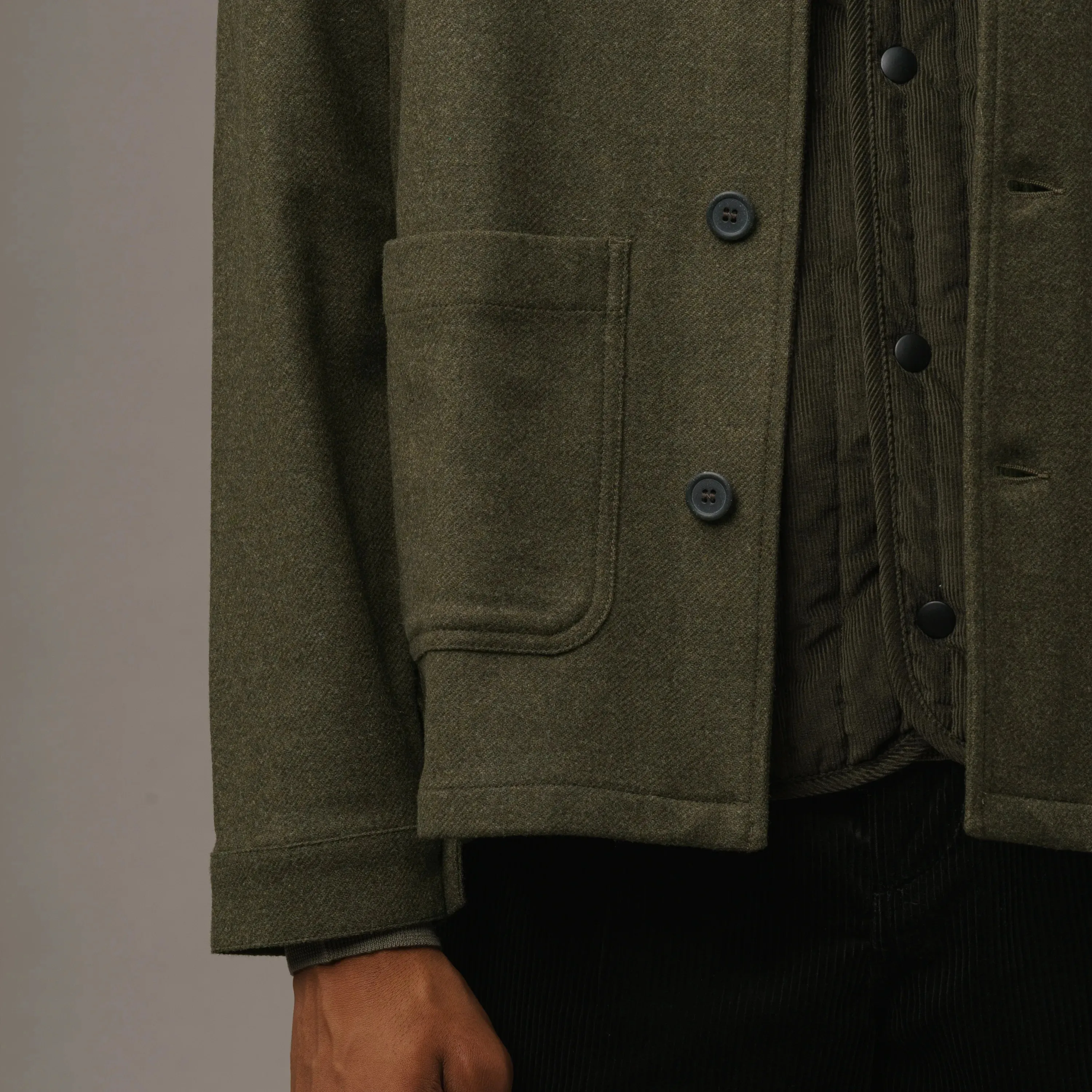RECYCLED WOOL WORK JACKET