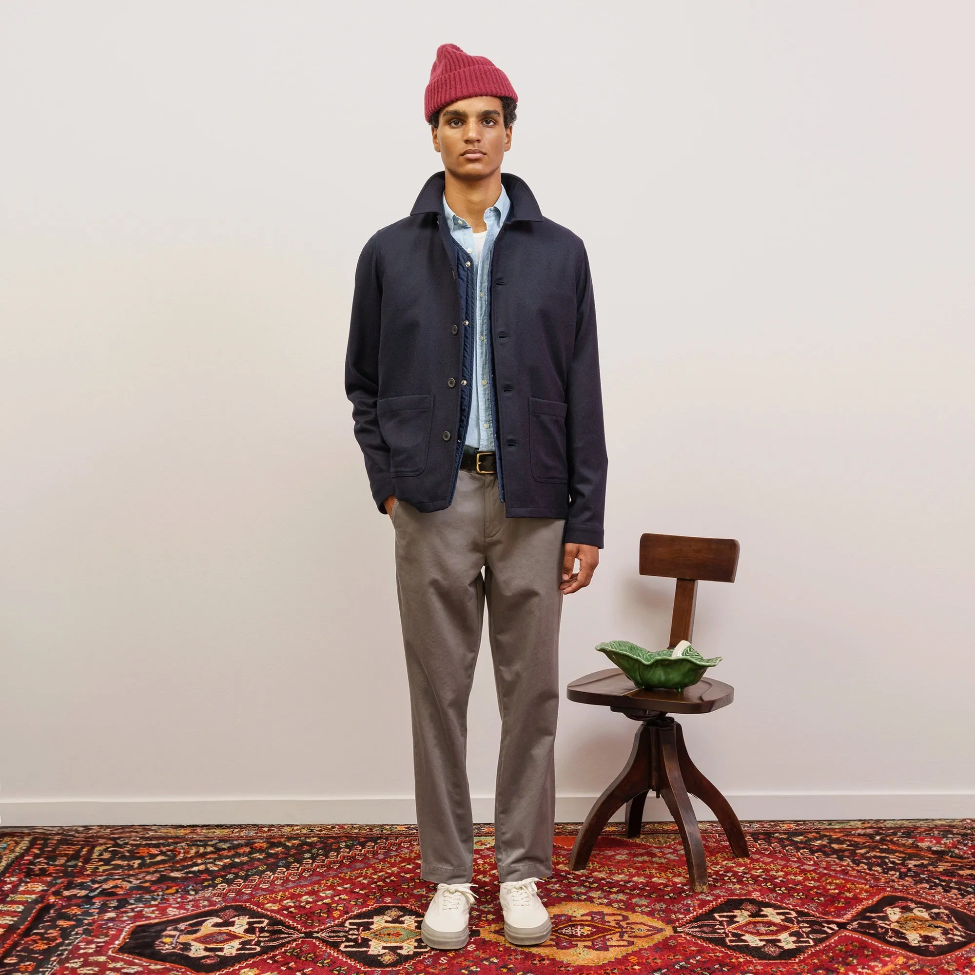 RECYCLED WOOL WORK JACKET