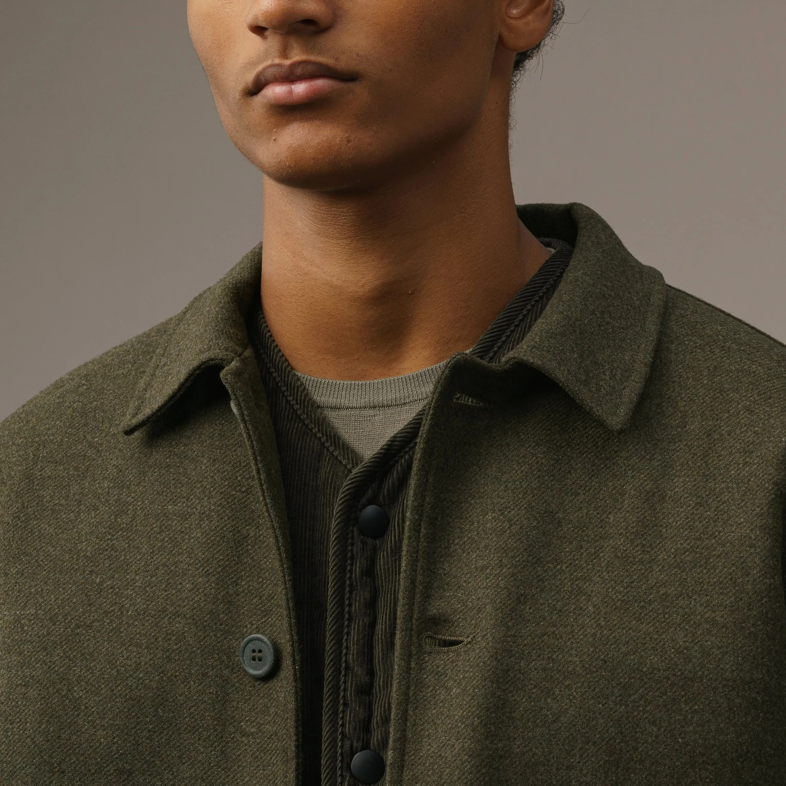 RECYCLED WOOL WORK JACKET