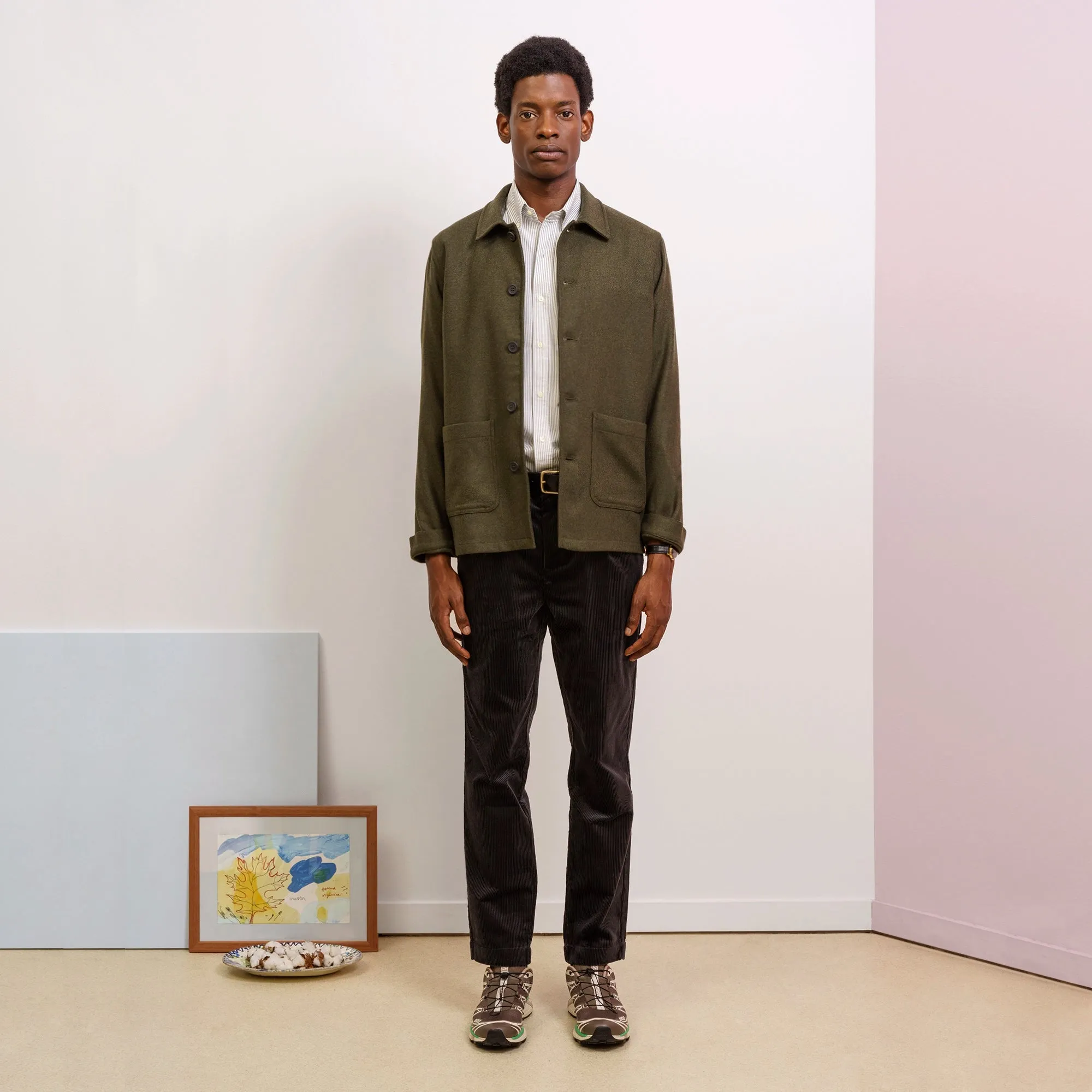 RECYCLED WOOL WORK JACKET