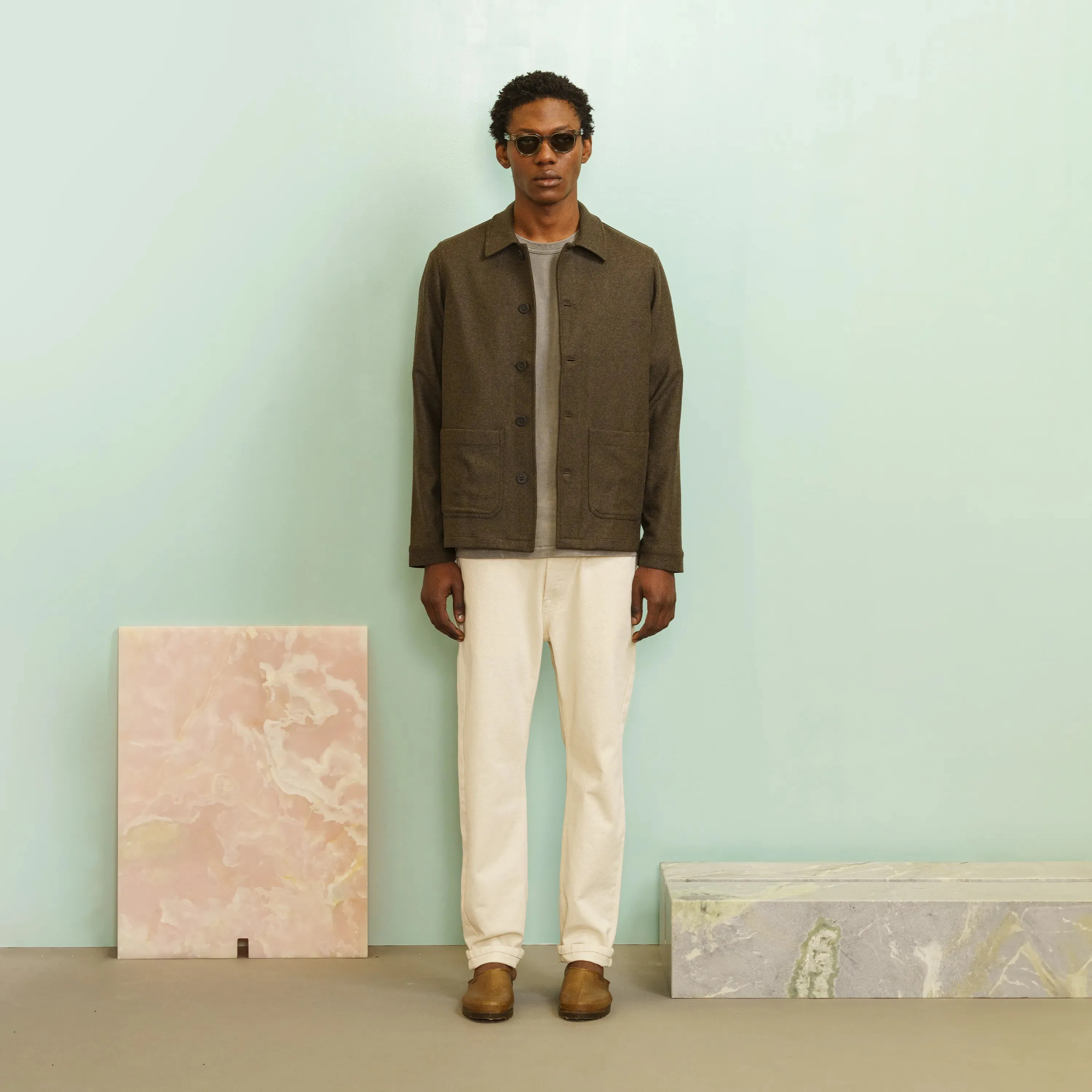 RECYCLED WOOL WORK JACKET