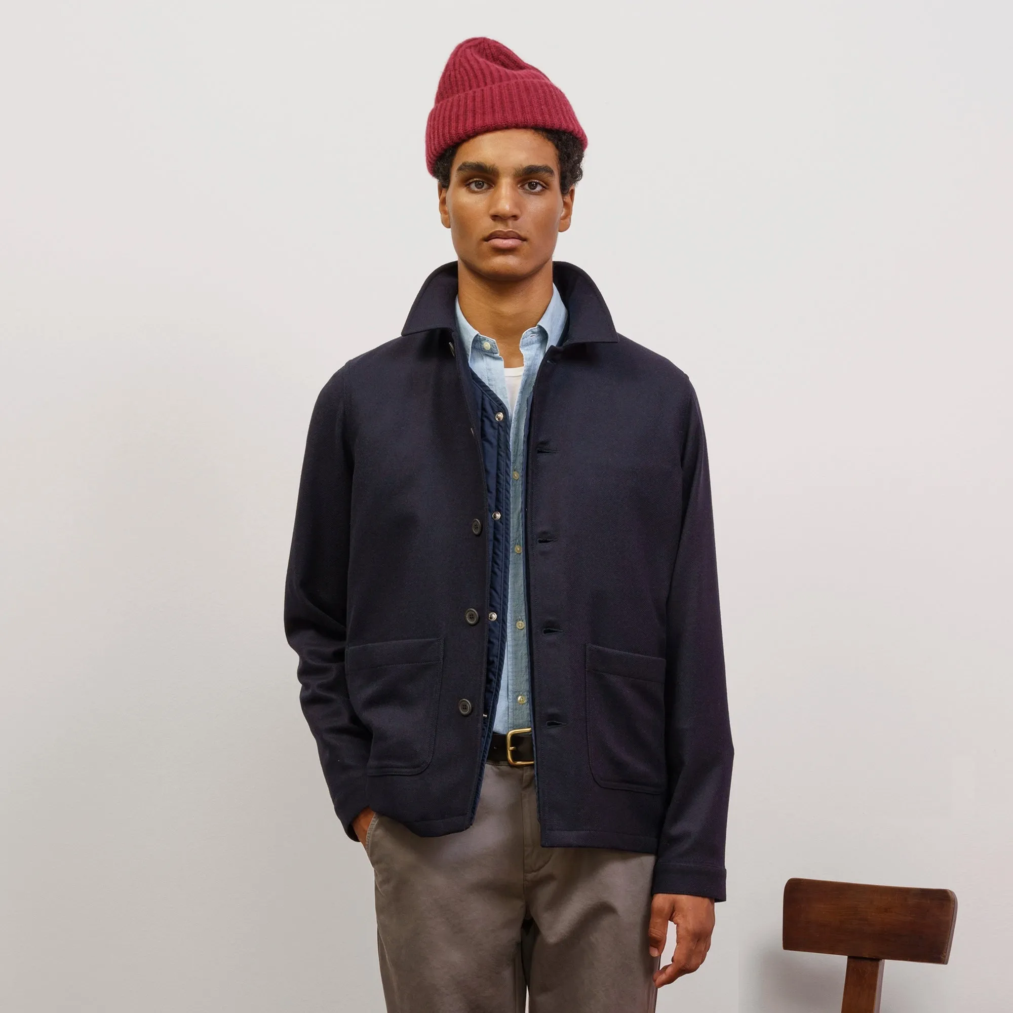 RECYCLED WOOL WORK JACKET