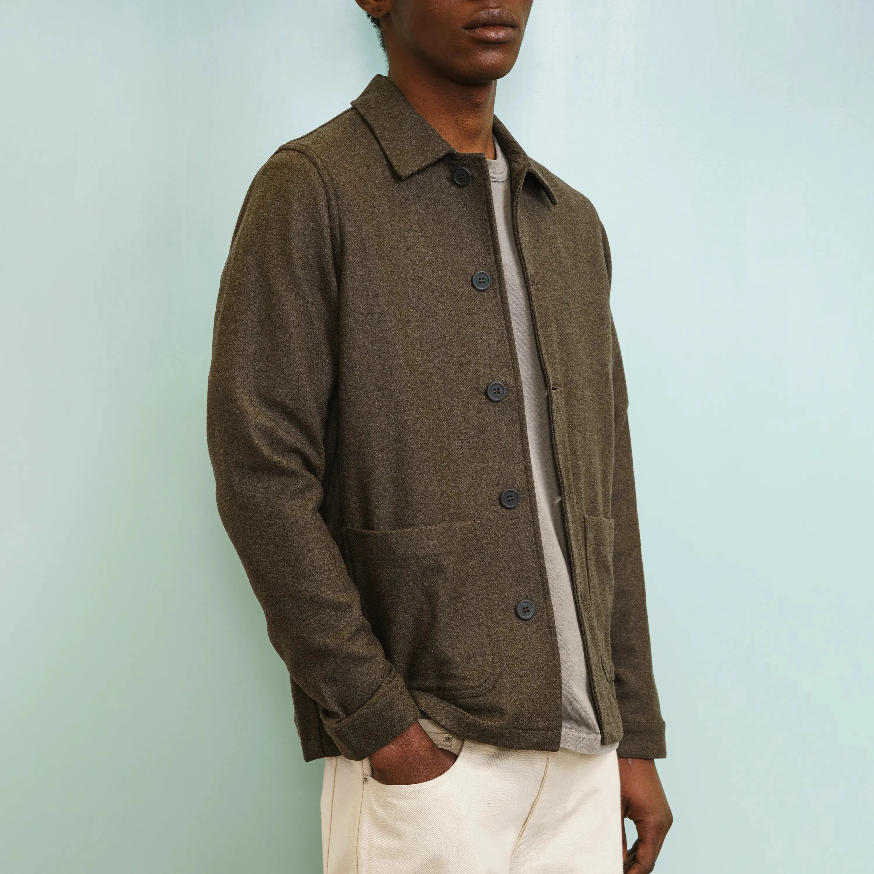 RECYCLED WOOL WORK JACKET