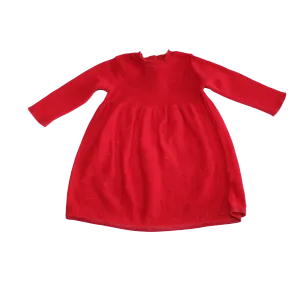 Red Knit Sparkle Dress