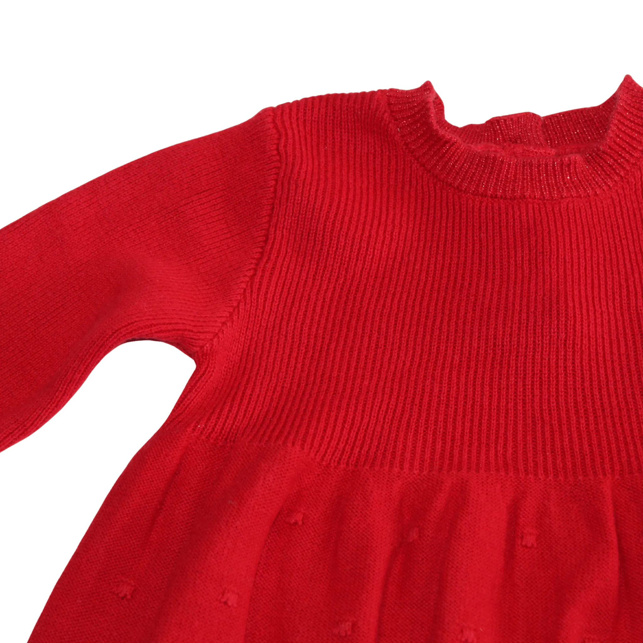 Red Knit Sparkle Dress