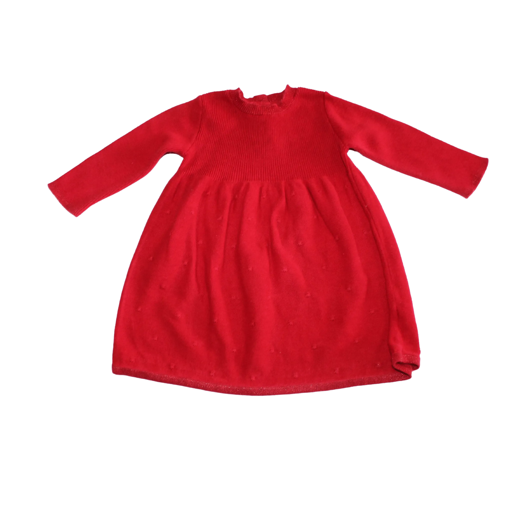 Red Knit Sparkle Dress