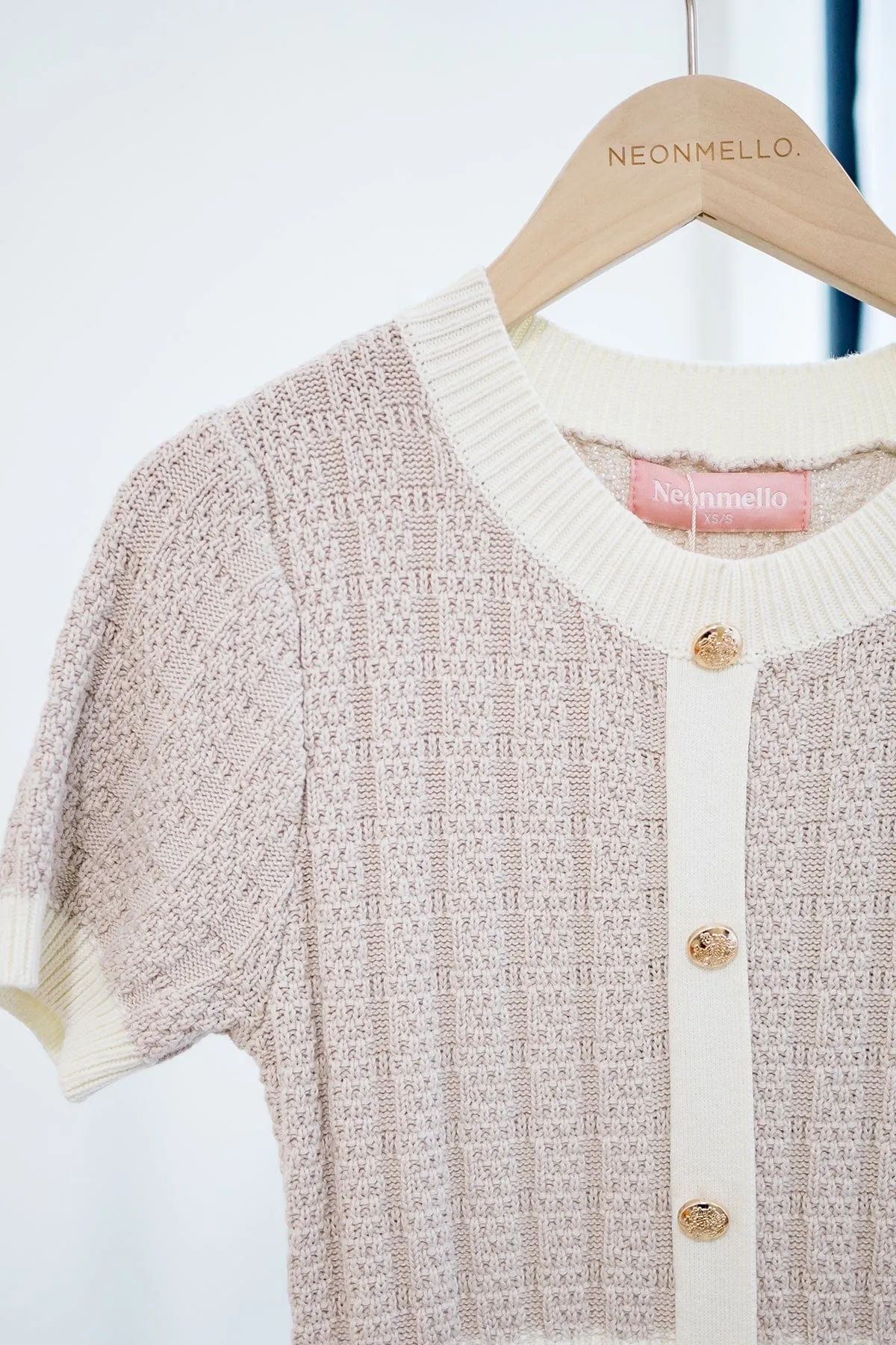 RESTOCKED** MEAGAN KNIT DRESS IN ECRU