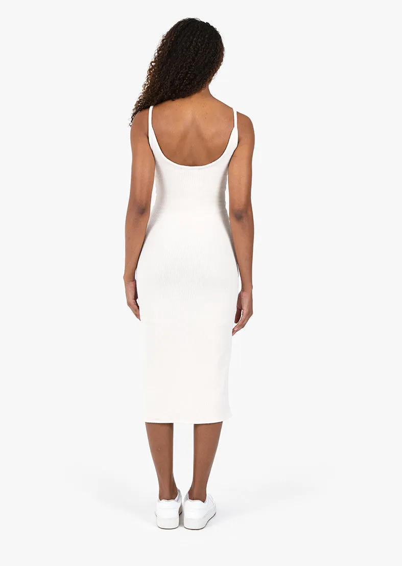 Rib Knit Lounge Dress Oatmeal FINAL SALE