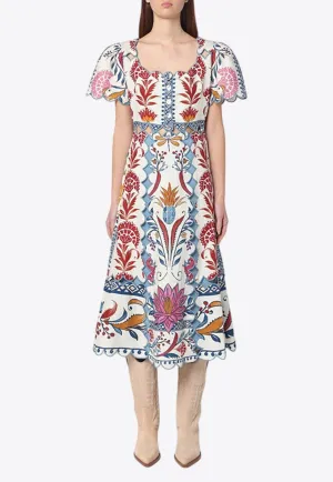 Romantic Floral Midi Dress