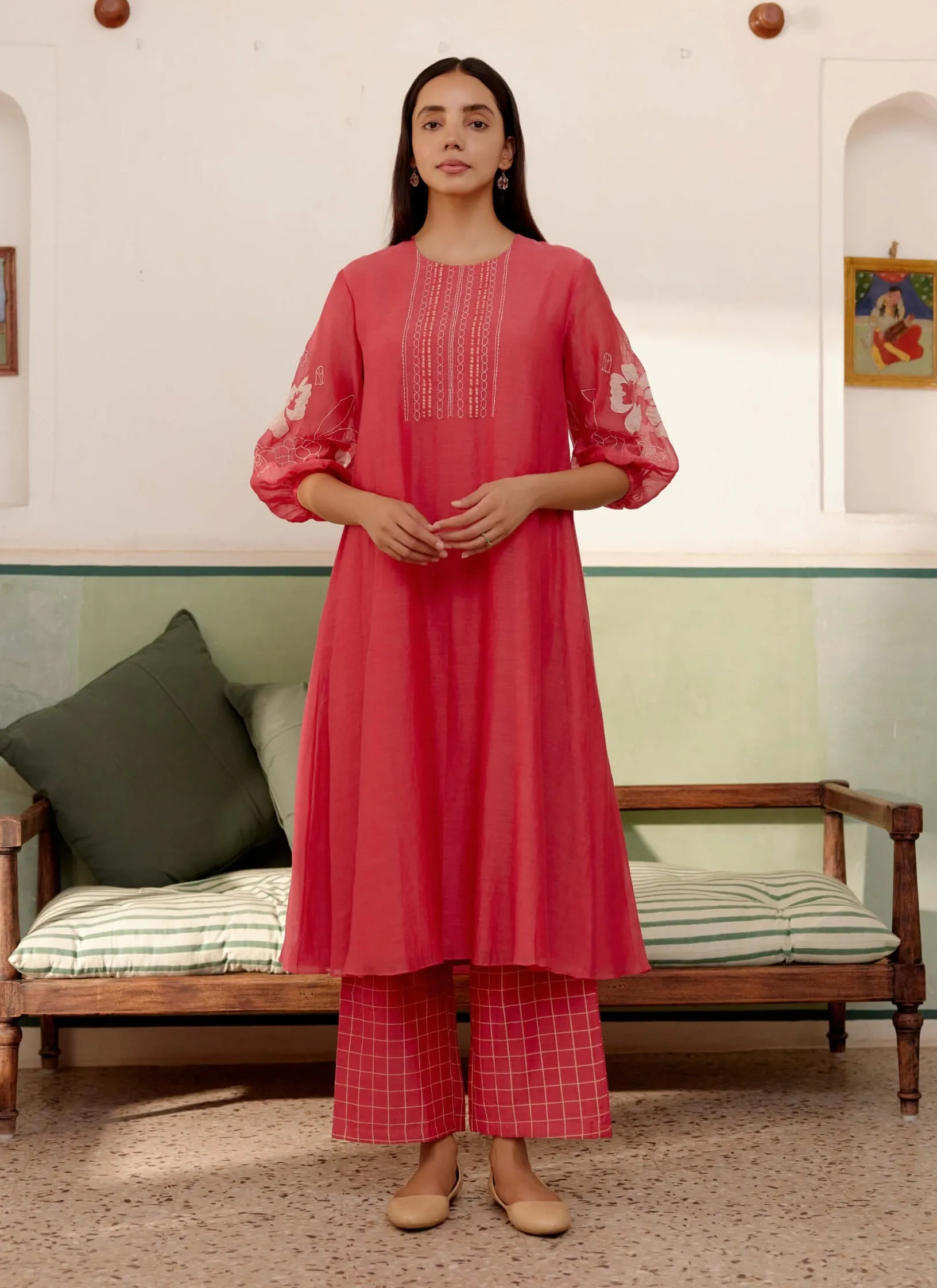 Rosewood cotton kurta and pants