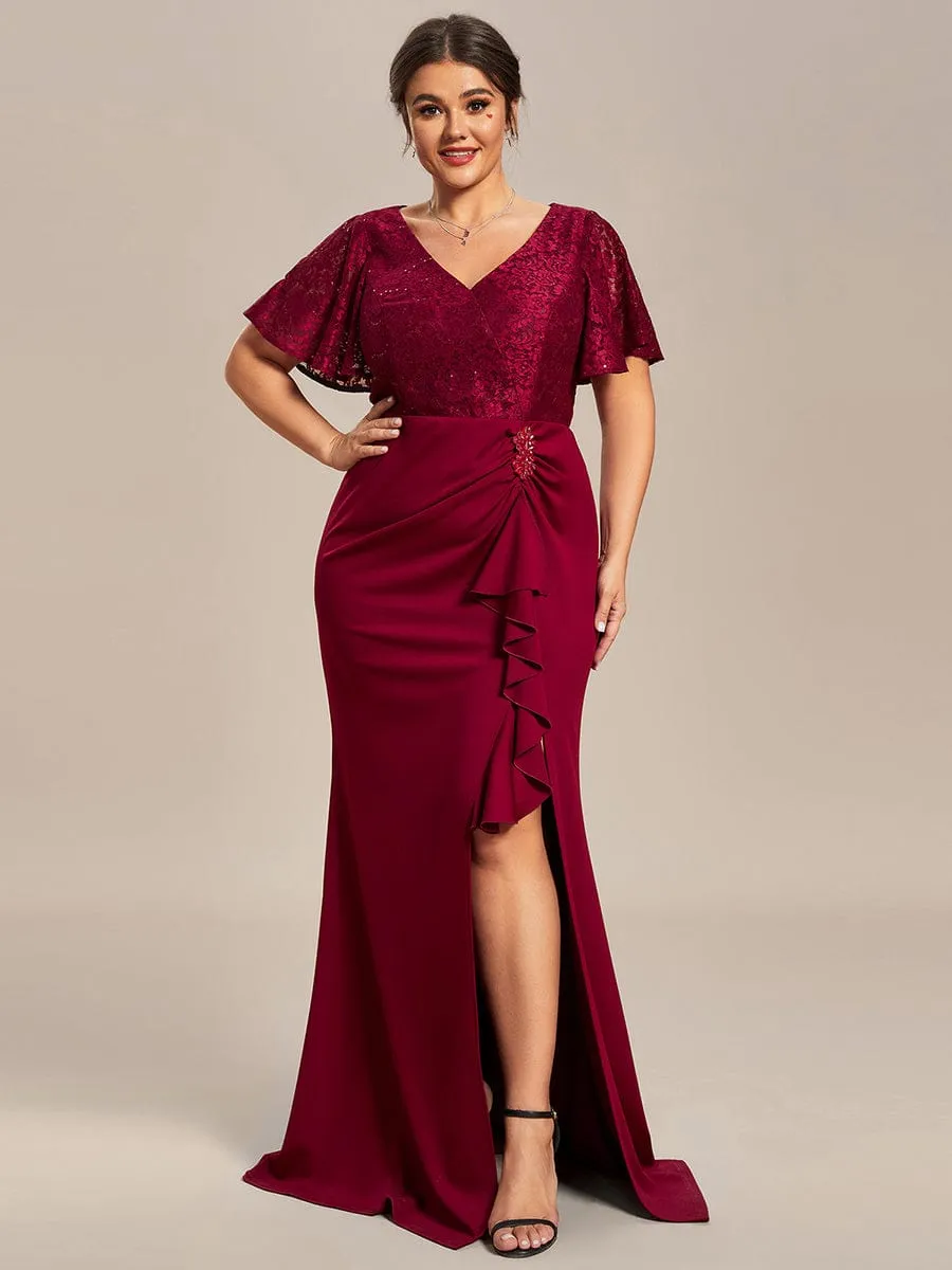 Roycebridal Ophelia plus size mother of bride dress in burgundy size 22 Express NZ wide