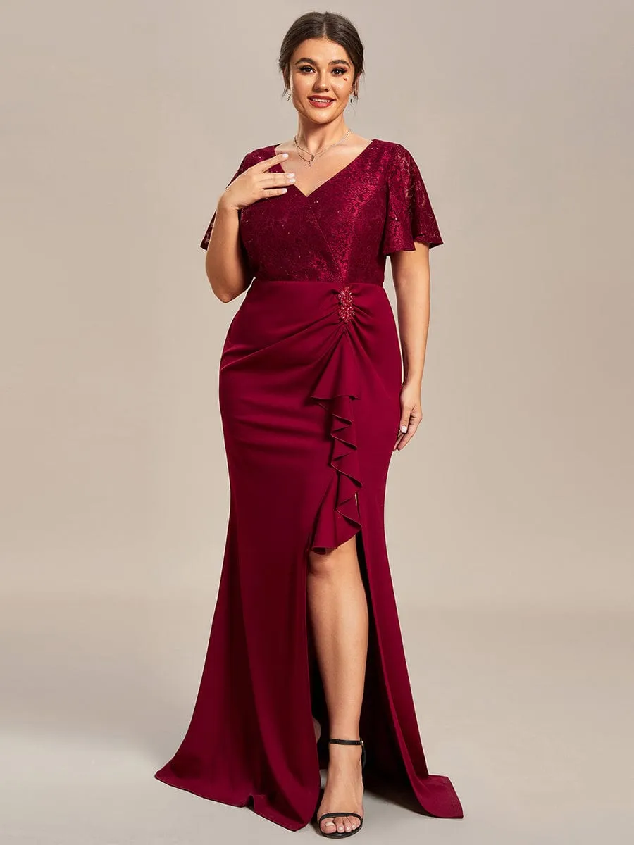 Roycebridal Ophelia plus size mother of bride dress in burgundy size 22 Express NZ wide