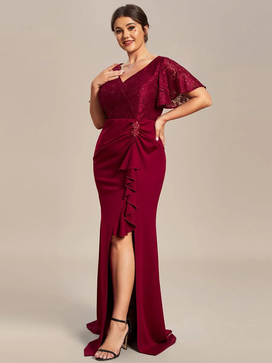 Roycebridal Ophelia plus size mother of bride dress in burgundy size 22 Express NZ wide