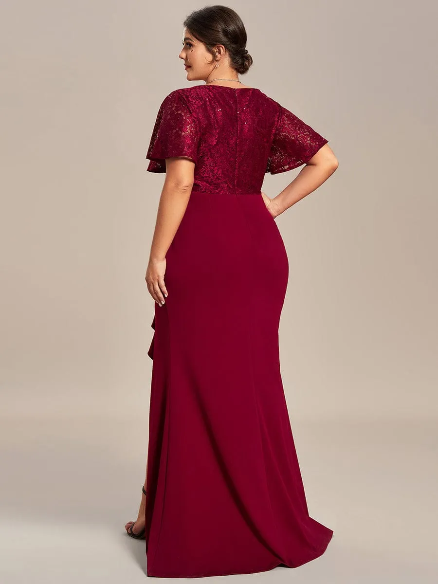 Roycebridal Ophelia plus size mother of bride dress in burgundy size 22 Express NZ wide