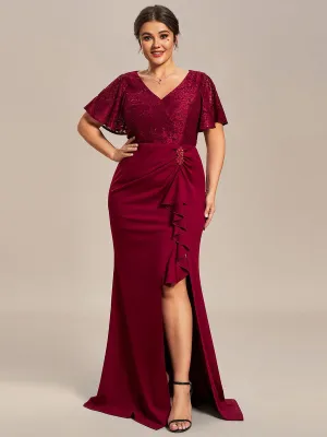 Roycebridal Ophelia plus size mother of bride dress in burgundy size 22 Express NZ wide