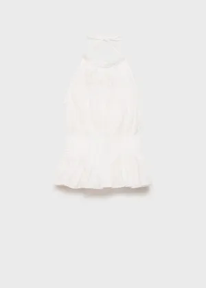 Ruched halter top