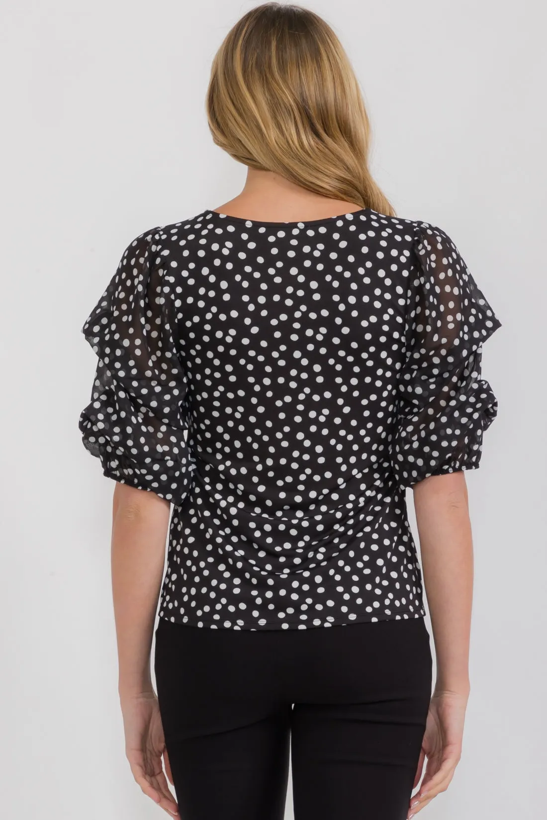 RUFFLE LAYED PUFF FASHION TEE