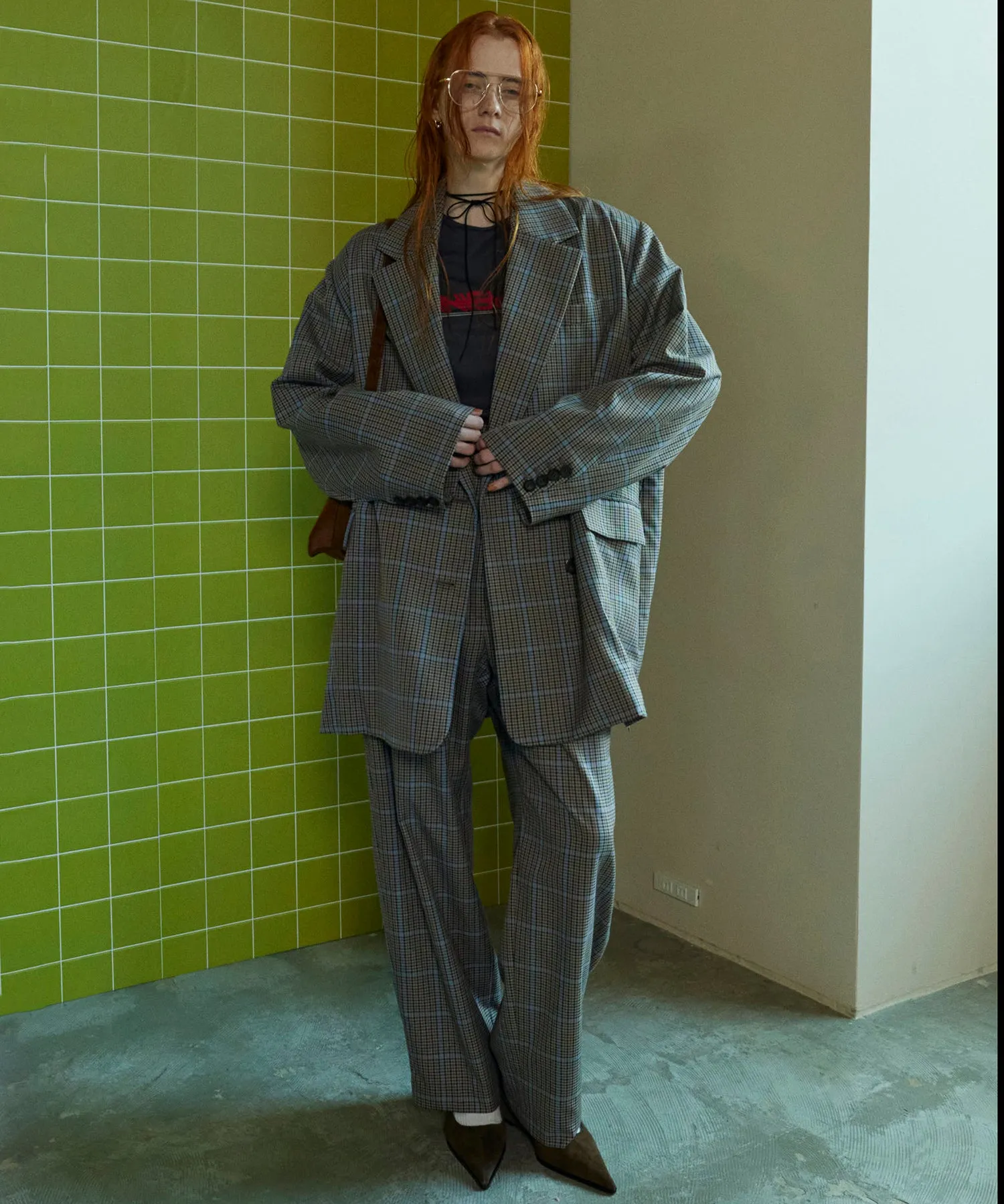 【SALE】2way Waist Checkered Pants