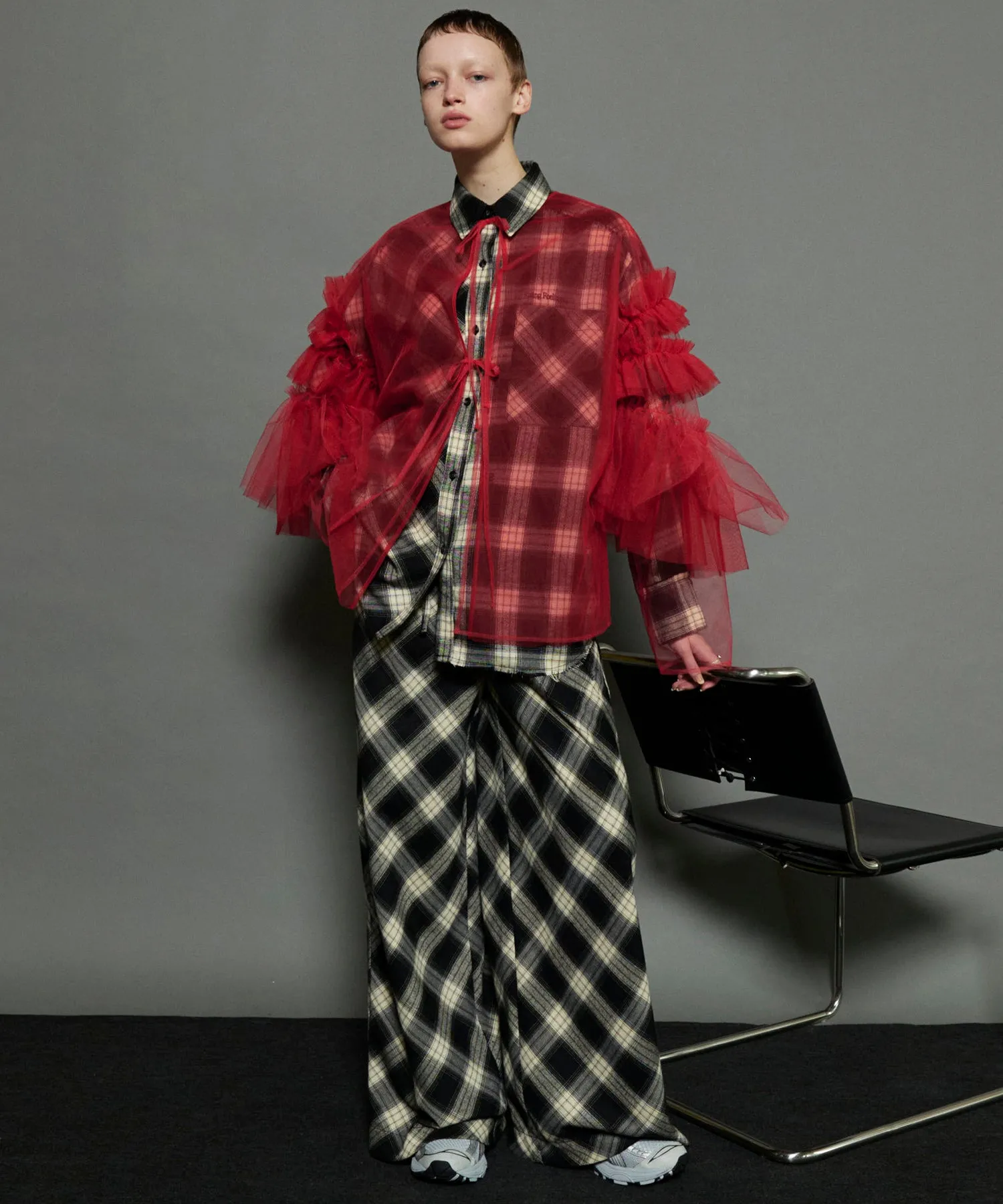 【SALE】Random Checkered Oversized Shirt