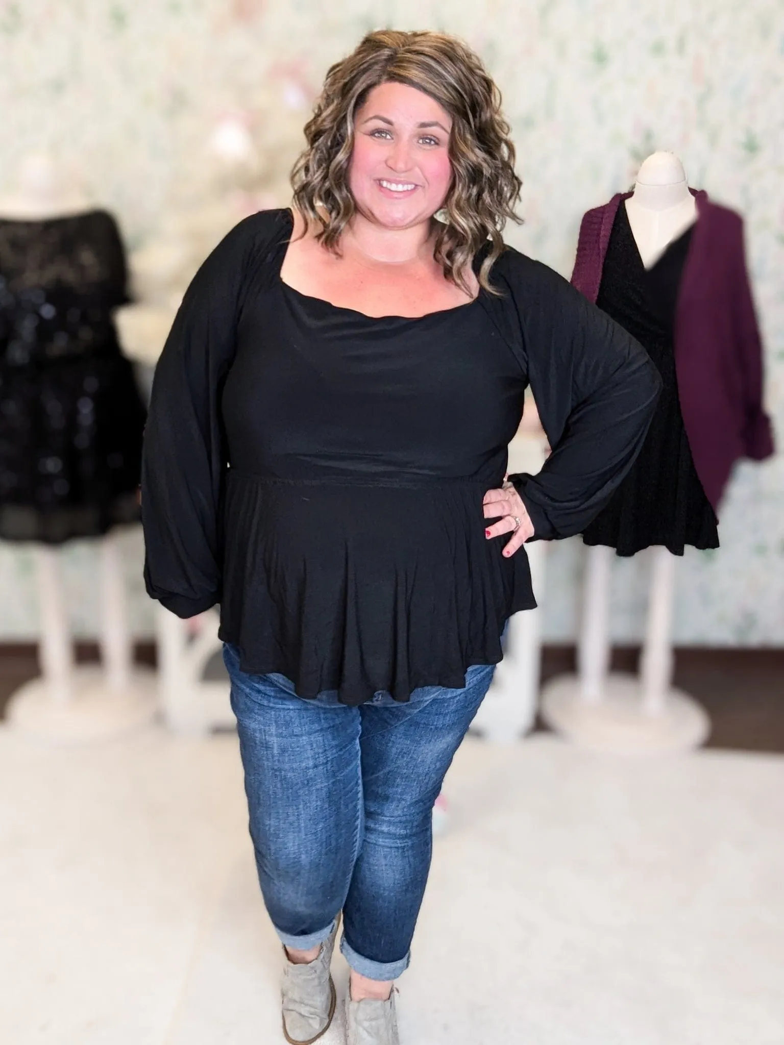 Seraphina Square Neck Babydoll (2 Colors)
