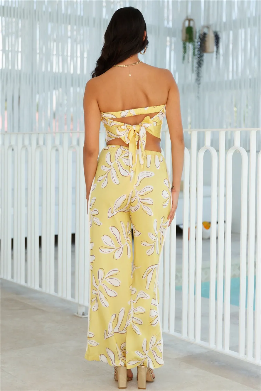 Silkier Style Satin Pants Yellow