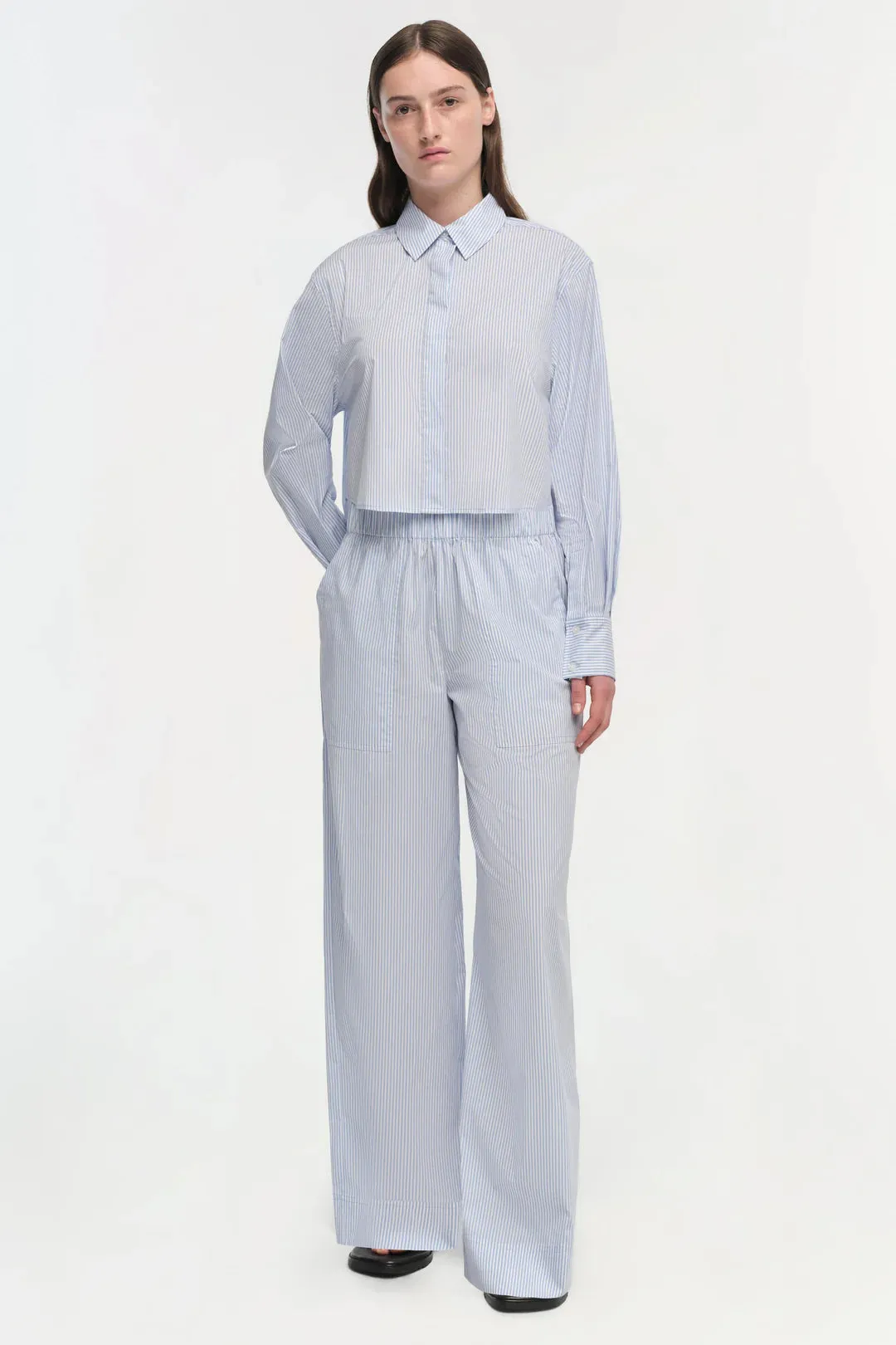 SIMKHAI - Arden Pull On Pant - Classic Blue Stripe