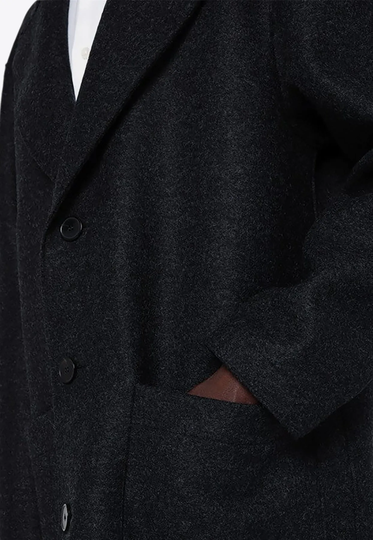 Single-Breasted Wool Coat