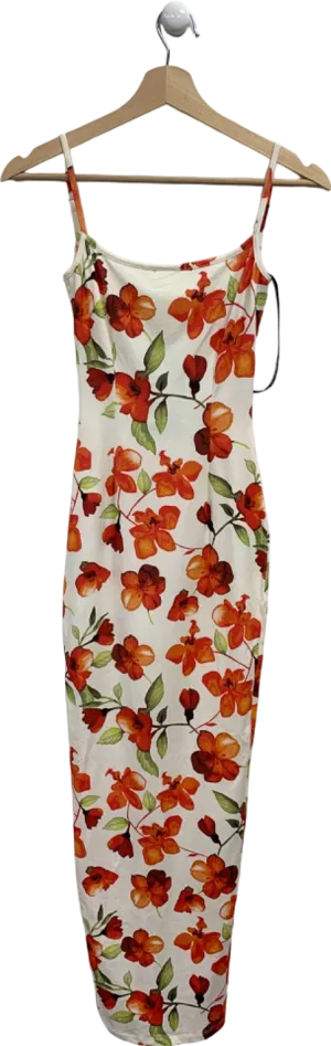 SLA The Label White Floral Capri Dress UK XXS