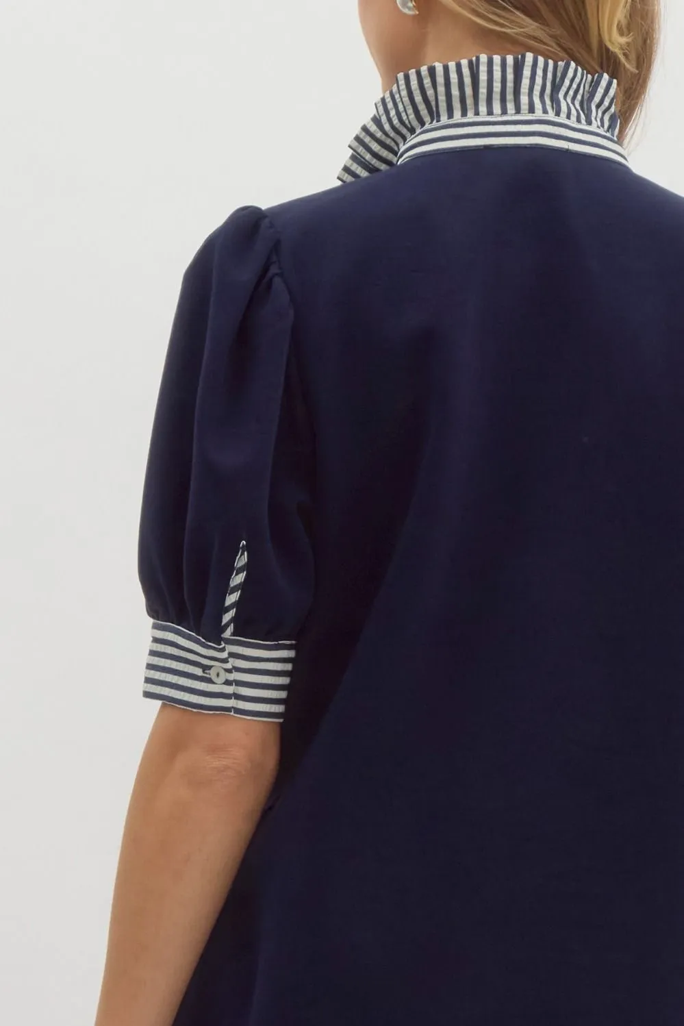 Solid Short Sleeve Pullover Polo Dress