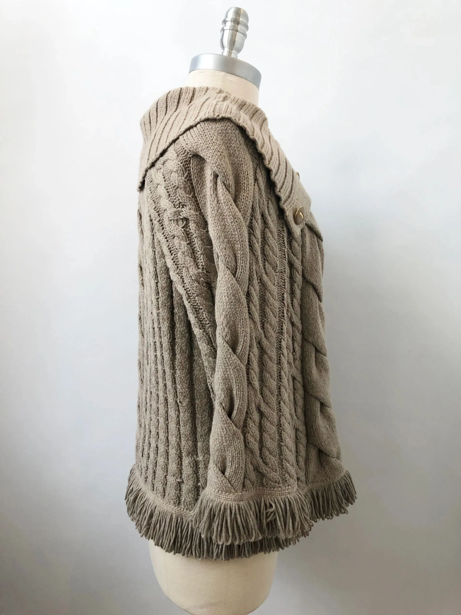 St. John Fringe Trim Sweater Size M