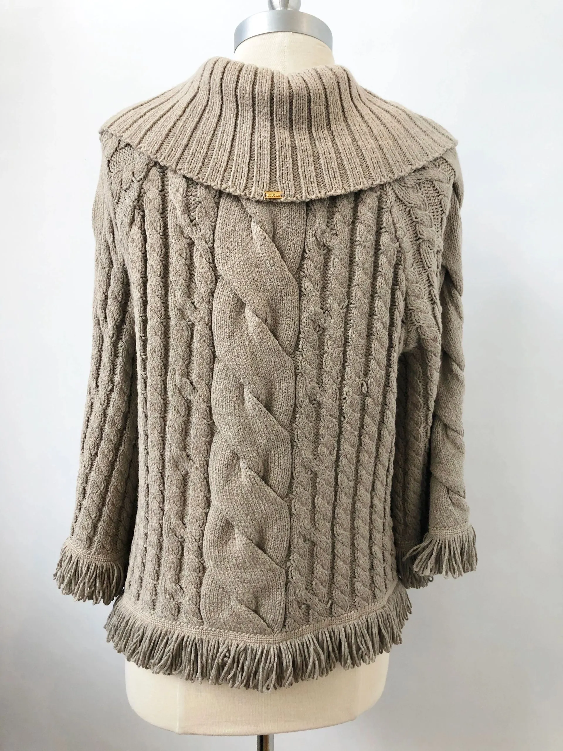 St. John Fringe Trim Sweater Size M