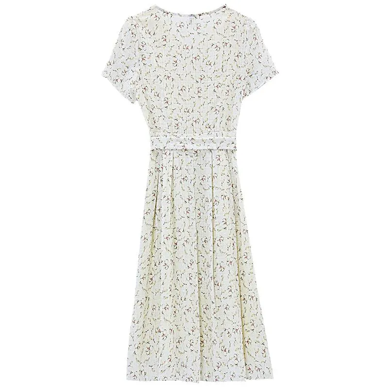 Stunning A-Line Dress for Women with V-Neck and Floral Print