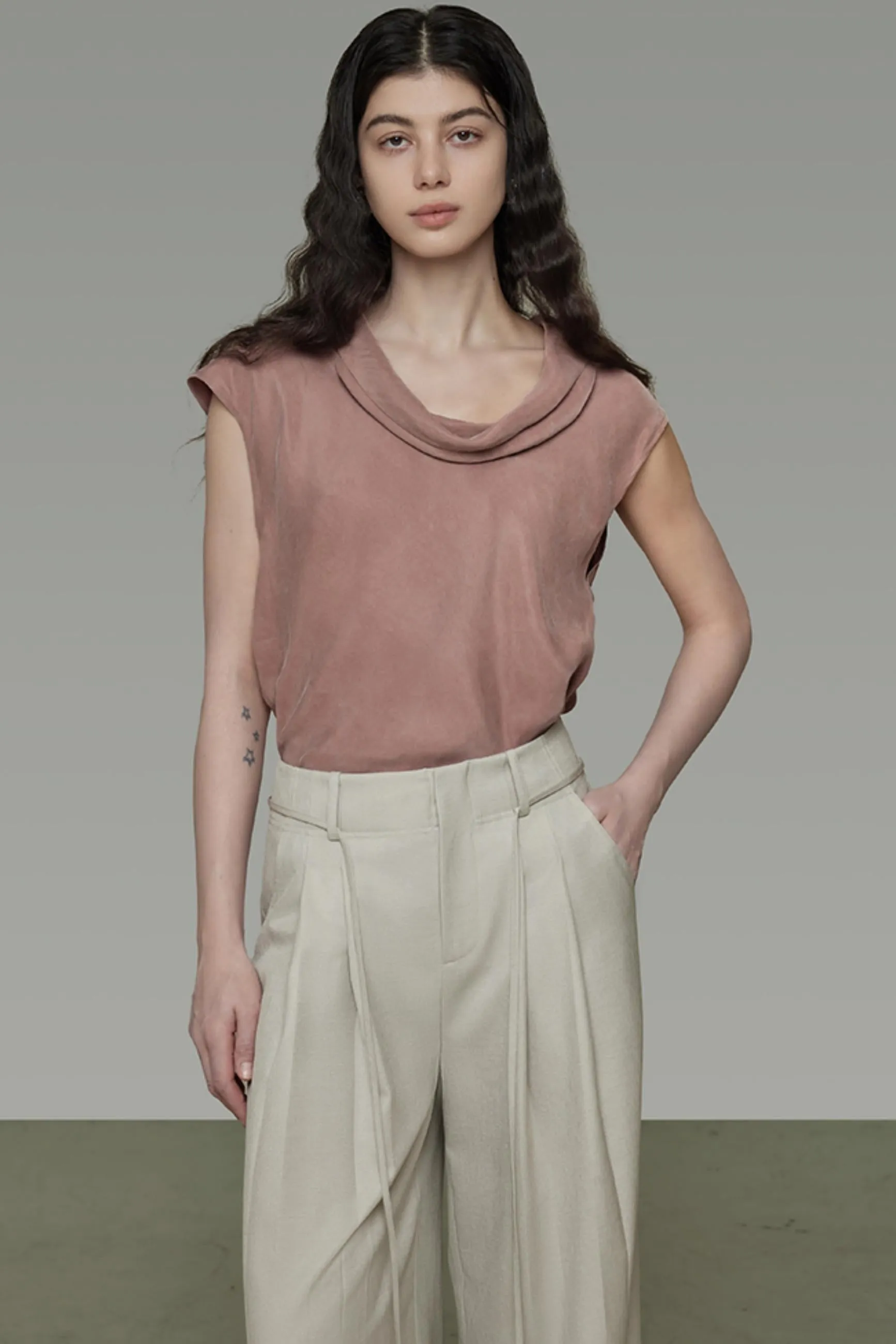 Summer Pleated Wide-Leg Pants