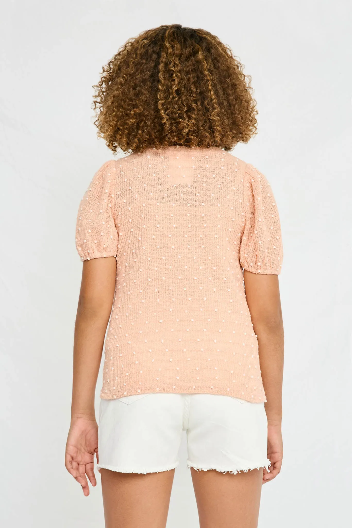 Swiss Dotted Knit Top