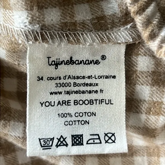 Tajinebanane Organic Cotton Fête du Sleep Checkered Pajama Pants in Vichy Sz S