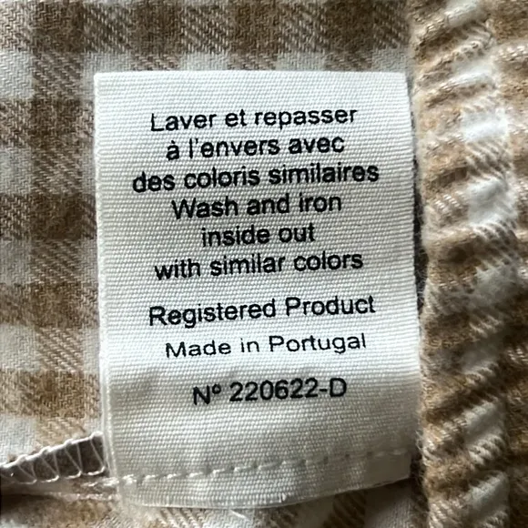 Tajinebanane Organic Cotton Fête du Sleep Checkered Pajama Pants in Vichy Sz S