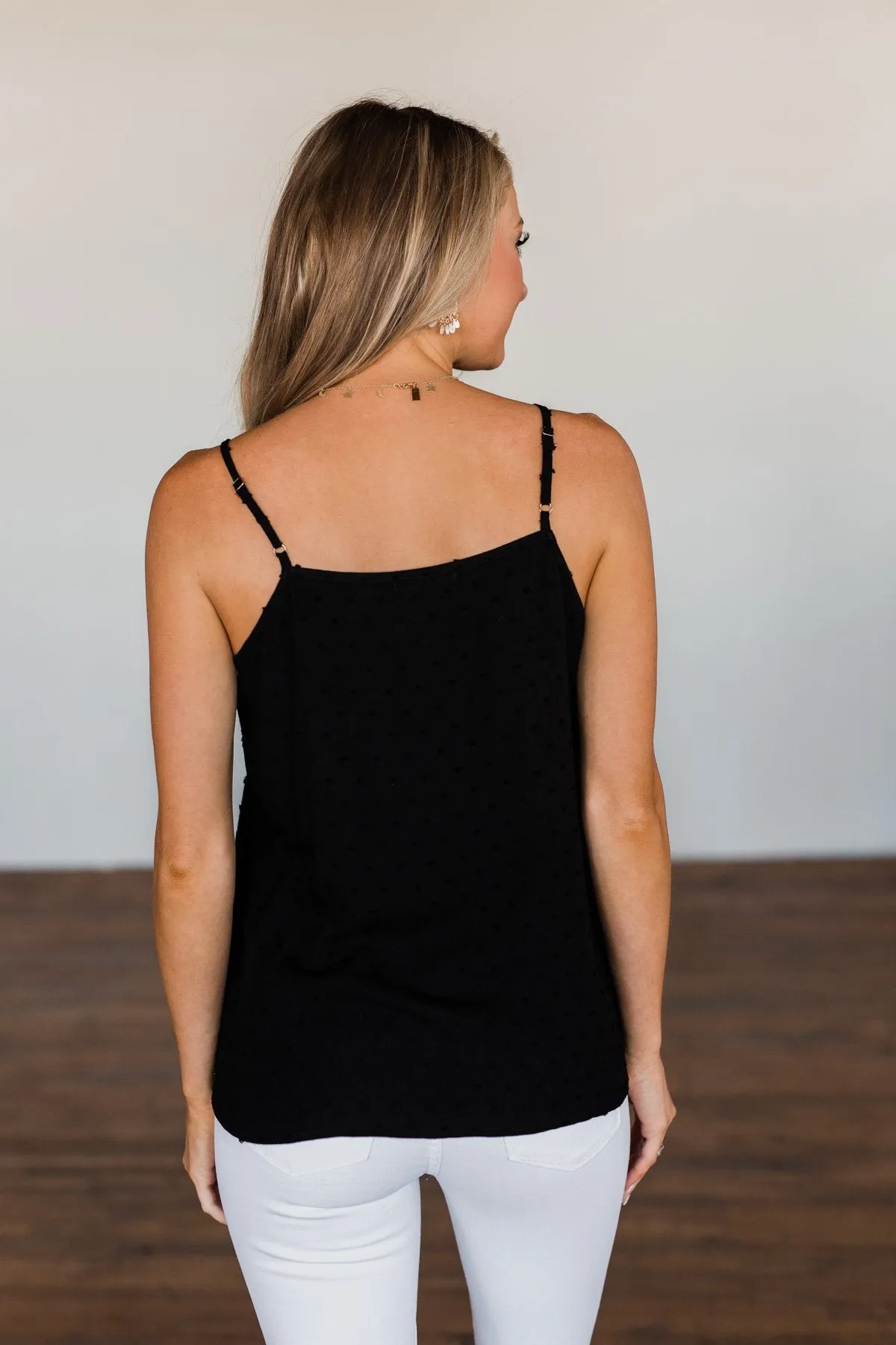 Take A Stand Crochet Tank Top- Black