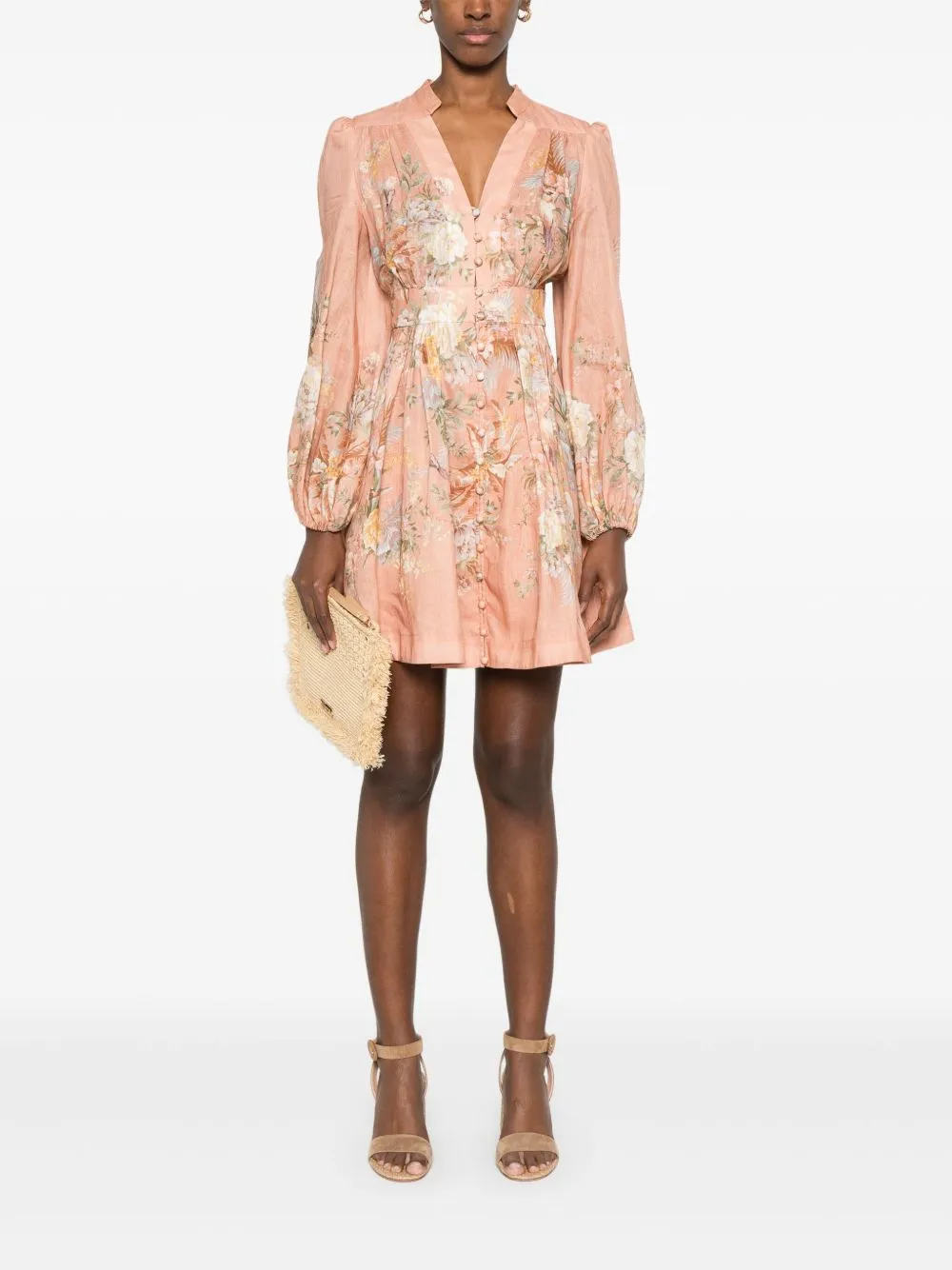 Tallow printed cotton dress