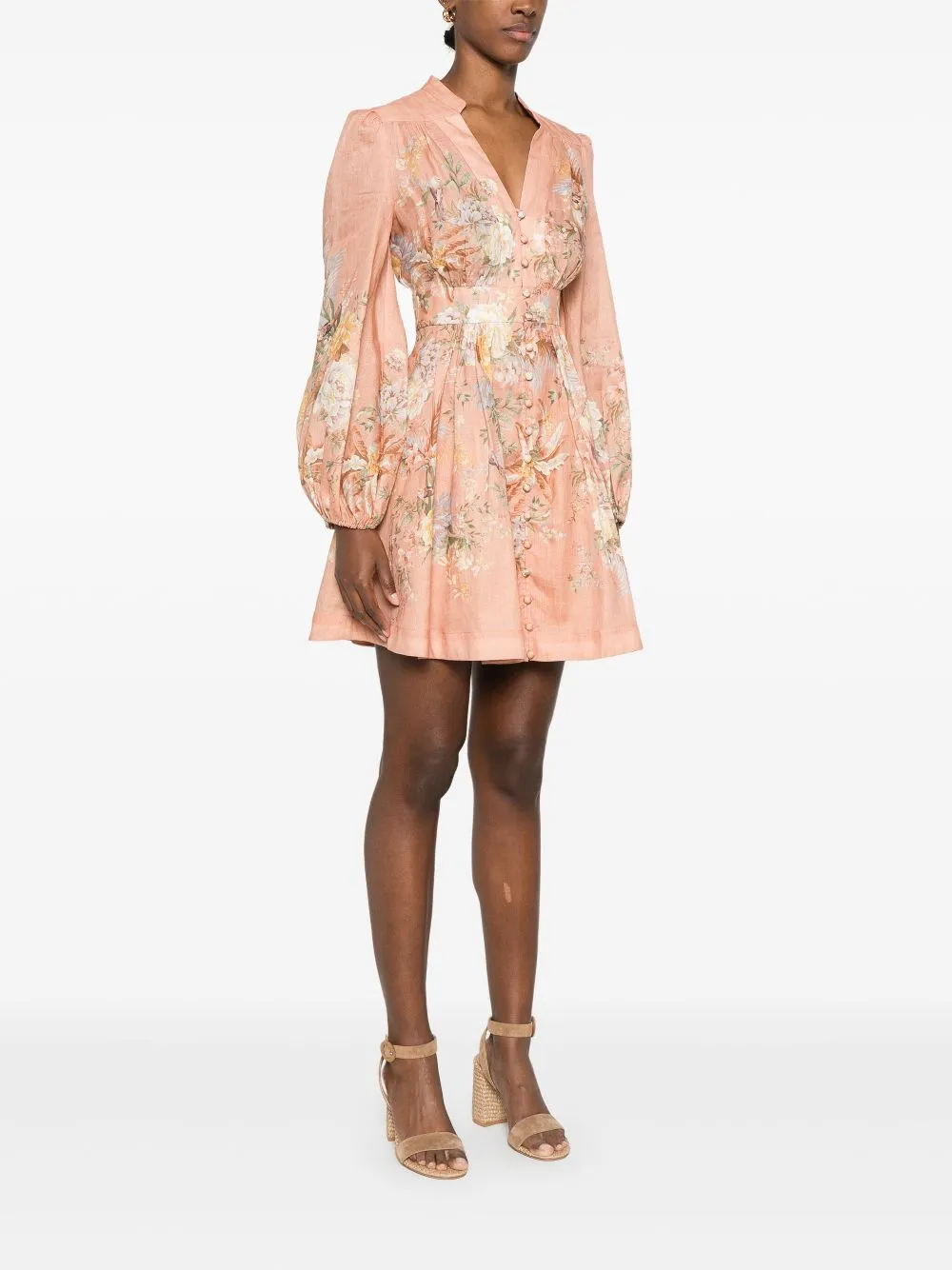 Tallow printed cotton dress