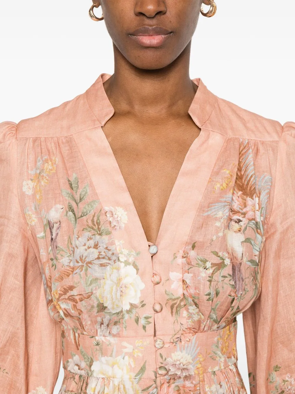 Tallow printed cotton dress