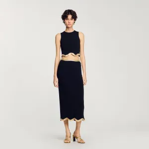 Tanger Cropped Jumper With Chain Detail Black
