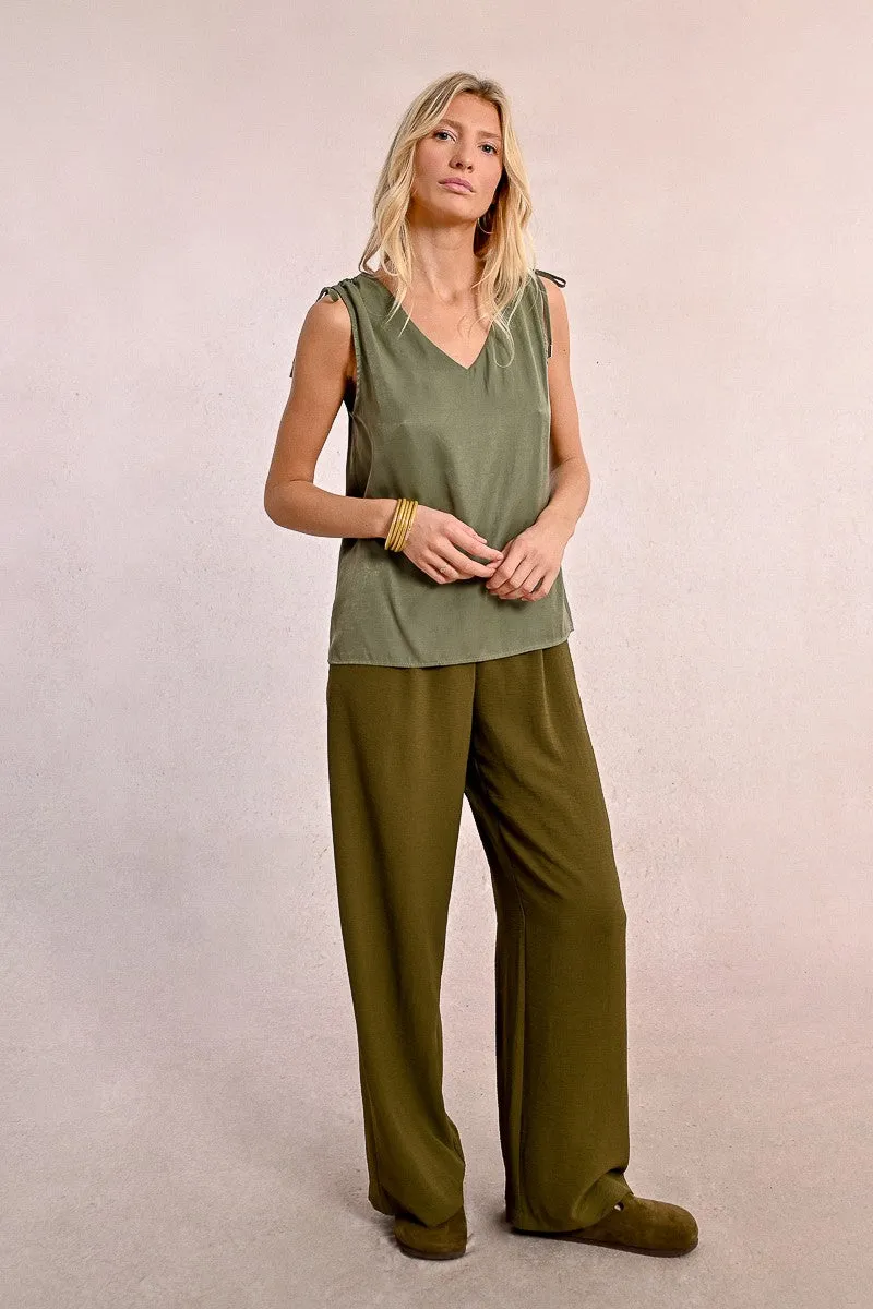 TANK TOP WITH KNOTS TO TIE