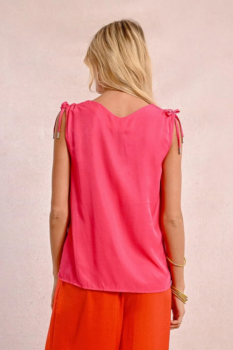 TANK TOP WITH KNOTS TO TIE
