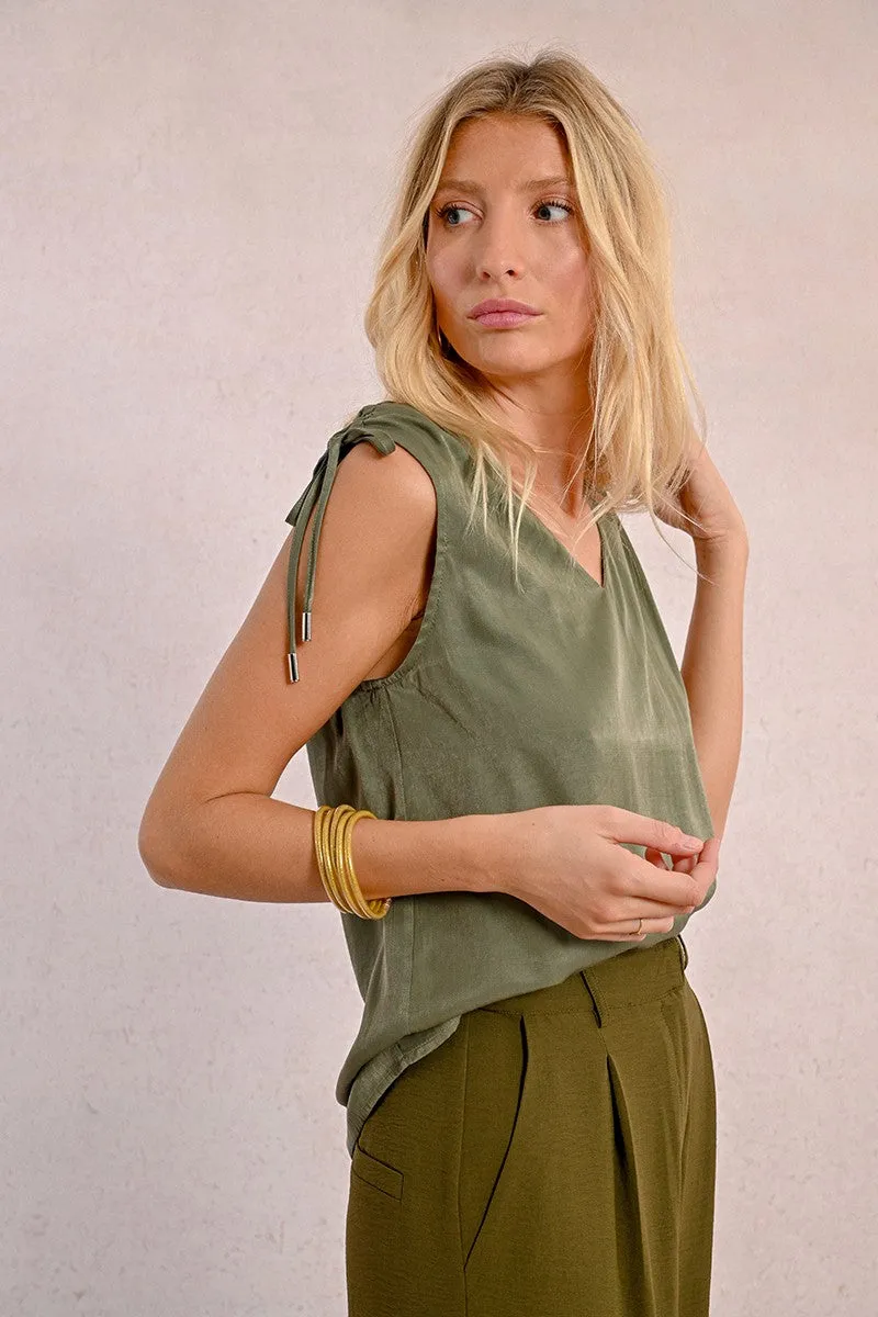TANK TOP WITH KNOTS TO TIE