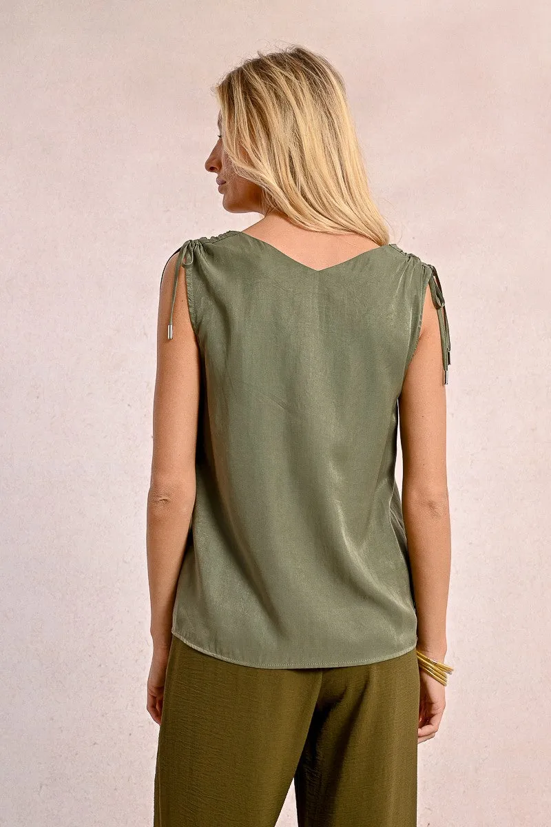 TANK TOP WITH KNOTS TO TIE
