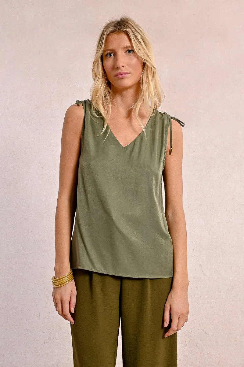 TANK TOP WITH KNOTS TO TIE
